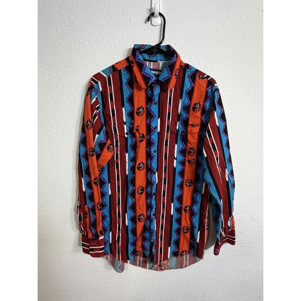 Wrangler Vintage Western Shirt‎ Brushpopper Southwestern Multicolor Men's 16-34